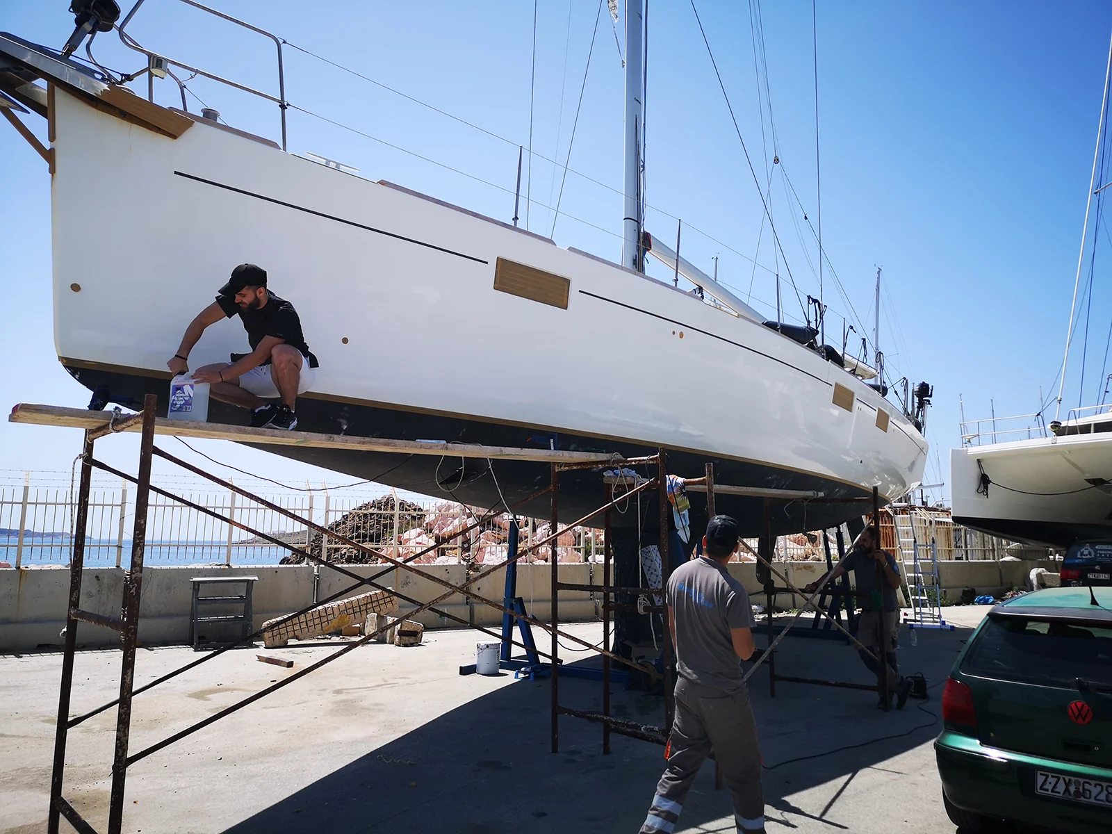 Σκάφος πριν από την εφαρμογή wrapping